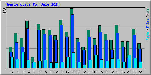 Hourly usage for July 2024