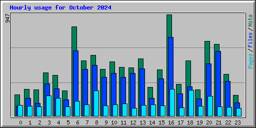 Hourly usage for October 2024